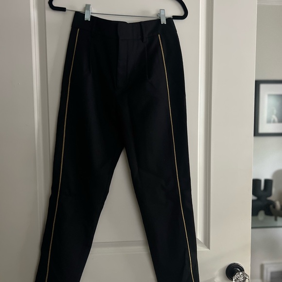 NWOT Saint Laurent Black and Gold Dress Pants - threedaughtersproperties.com
